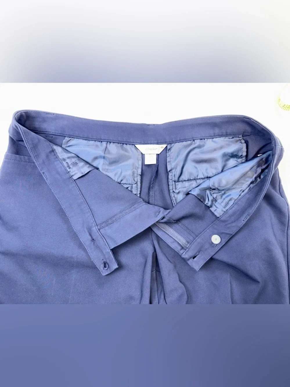 CJ Banks Everyday Trouser Navy Blue 16W Petite Cotton Blend